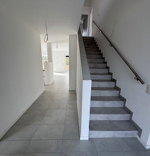 Hauseingangsbereich mit Treppanhaus zum Obergeschoss