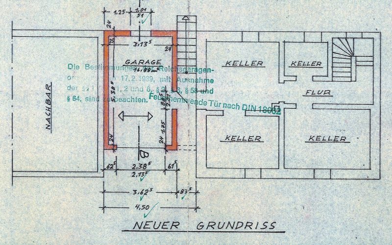 Grundriss Keller